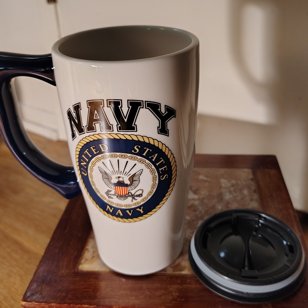 United States Navy Travel Mug - Blue and White